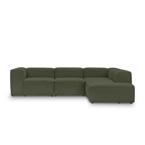 Großes modulares 4-Sitzer Schlafsofa 310x210 cm Luss oliv|MONI.PL