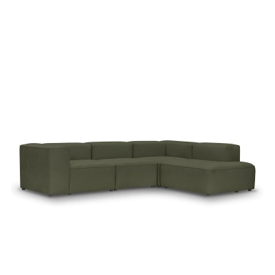Großes modulares 4-Sitzer Schlafsofa 310x210 cm Luss oliv|MONI.PL
