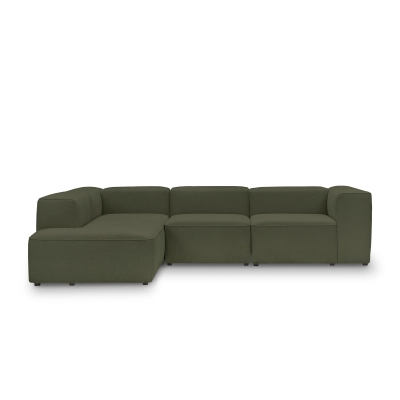 Großes modulares 4-Sitzer Schlafsofa 310x210 cm Luss oliv|MONI.PL