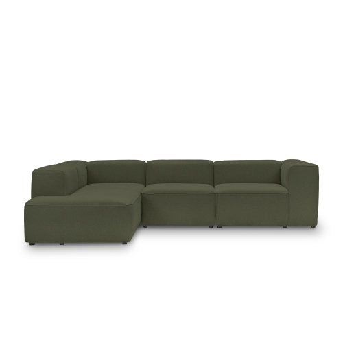 Großes modulares 4-Sitzer Schlafsofa 310x210 cm Luss oliv|MONI.PL