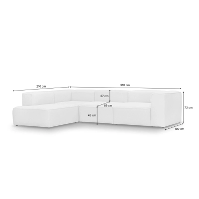 Großes modulares 4-Sitzer Schlafsofa 310x210 cm Luss oliv|MONI.PL