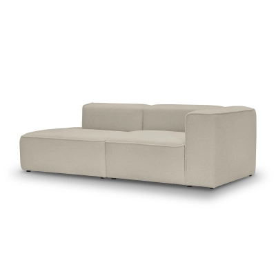 Sofa z podłokietnikiem Luss 220x100 cm jasnobeżowy boucle|MONONI.PL