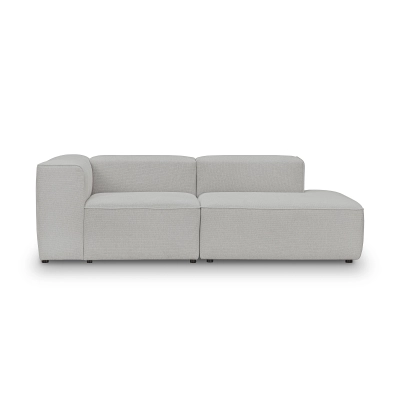 Modulares 2-Sitzer-Sofa 220x100 cm Luss hellgrau Chenille I MONONI.PL