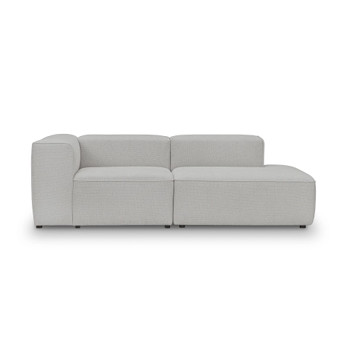 Sofa modułowa 2 osobowa 220x100 cm Luss jasnoszary szenil I MONONI.PL