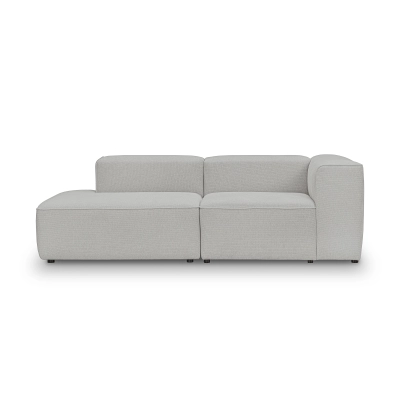 Sofa modułowa 2 osobowa 220x100 cm Luss jasnoszary szenil I MONONI.PL