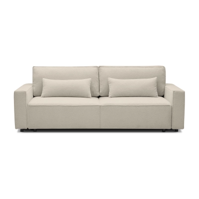 Sofa mit Schlaffunktion 251x119 cm Moyo hellbeige boucle I MONONI.PL
