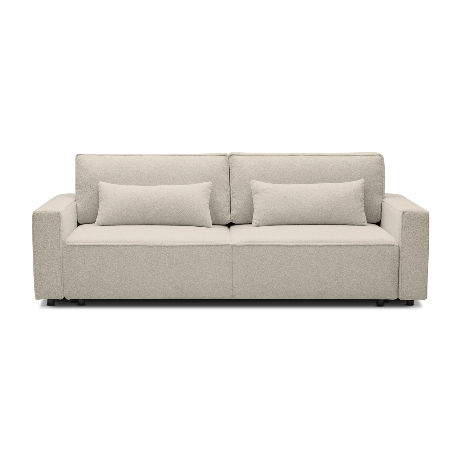 Sofa z funkcją spania  251x119 cm Moyo jasnobeżowy boucle I MONONI.PL