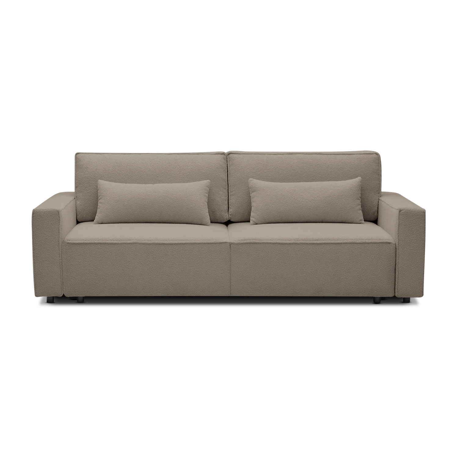 Sofa z funkcją spania  251x119 cm Moyo kawowy boucle I MONONI.PL