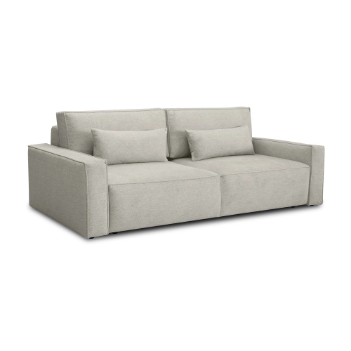 Sofa z funkcją spania 251x119 cm Moyo jasnoszary dzianina | MONONI.PL