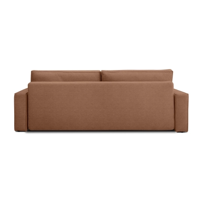 Sofa mit Schlaffunktion 251x119 cm Moyo korallenfarbener Strickstoff
