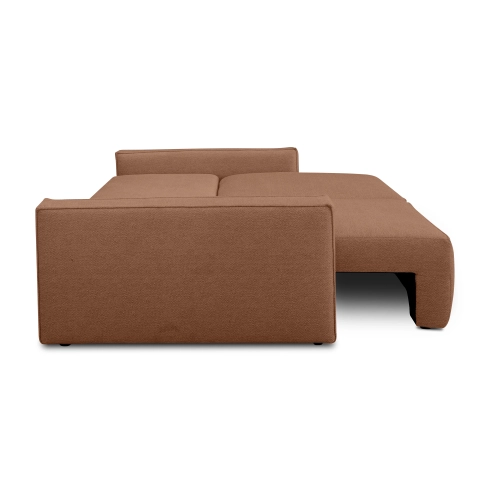 Sofa z funkcją spania 251x119 cm Moyo koralowy dzianina | MONONIP.PL
