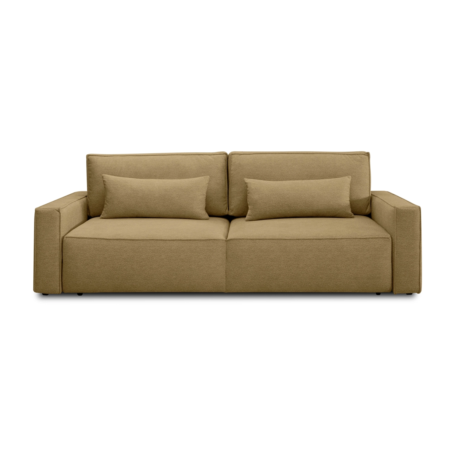 Sofa z funkcją spania 251x119 cm Moyo musztardowa dzianina | MONONI.PL