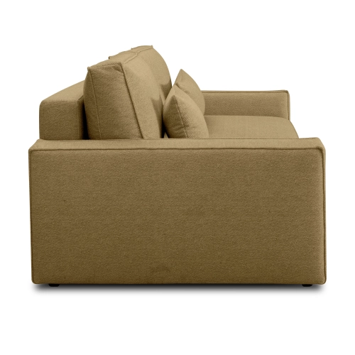 Sofa z funkcją spania 251x119 cm Moyo musztardowa dzianina | MONONI.PL