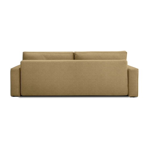 Sofa mit Schlaffunktion 251x119 cm Moyo senfgelber Strickstoff