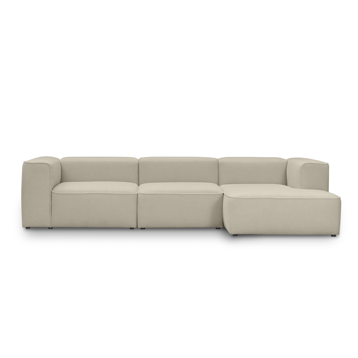 Großes modulares Ecksofa 320x160 cm Luss hellbeige boucle | MONONI.PL