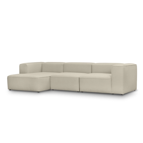 Duży narożnik modułowy 320x160 cm Luss jasnobeżowy boucle | MONONI.PL