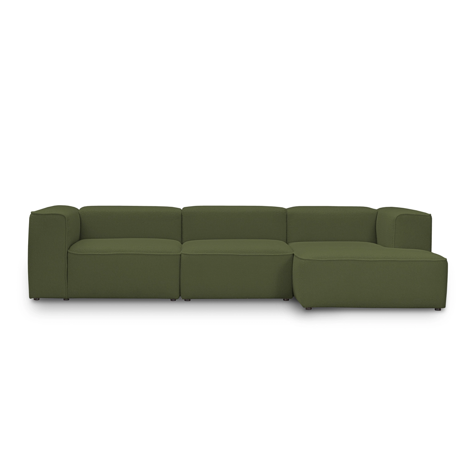 Modulares Ecksofa 320x160 cm Luss olive boucle | MONONI.PL