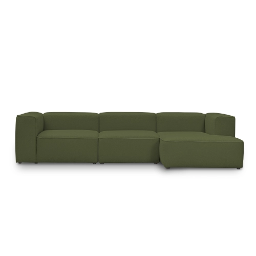 Modulares Ecksofa 320x160 cm Luss olive boucle | MONONI.PL