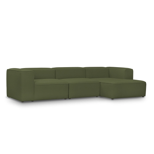 Modulares Ecksofa 320x160 cm Luss olive boucle | MONONI.PL