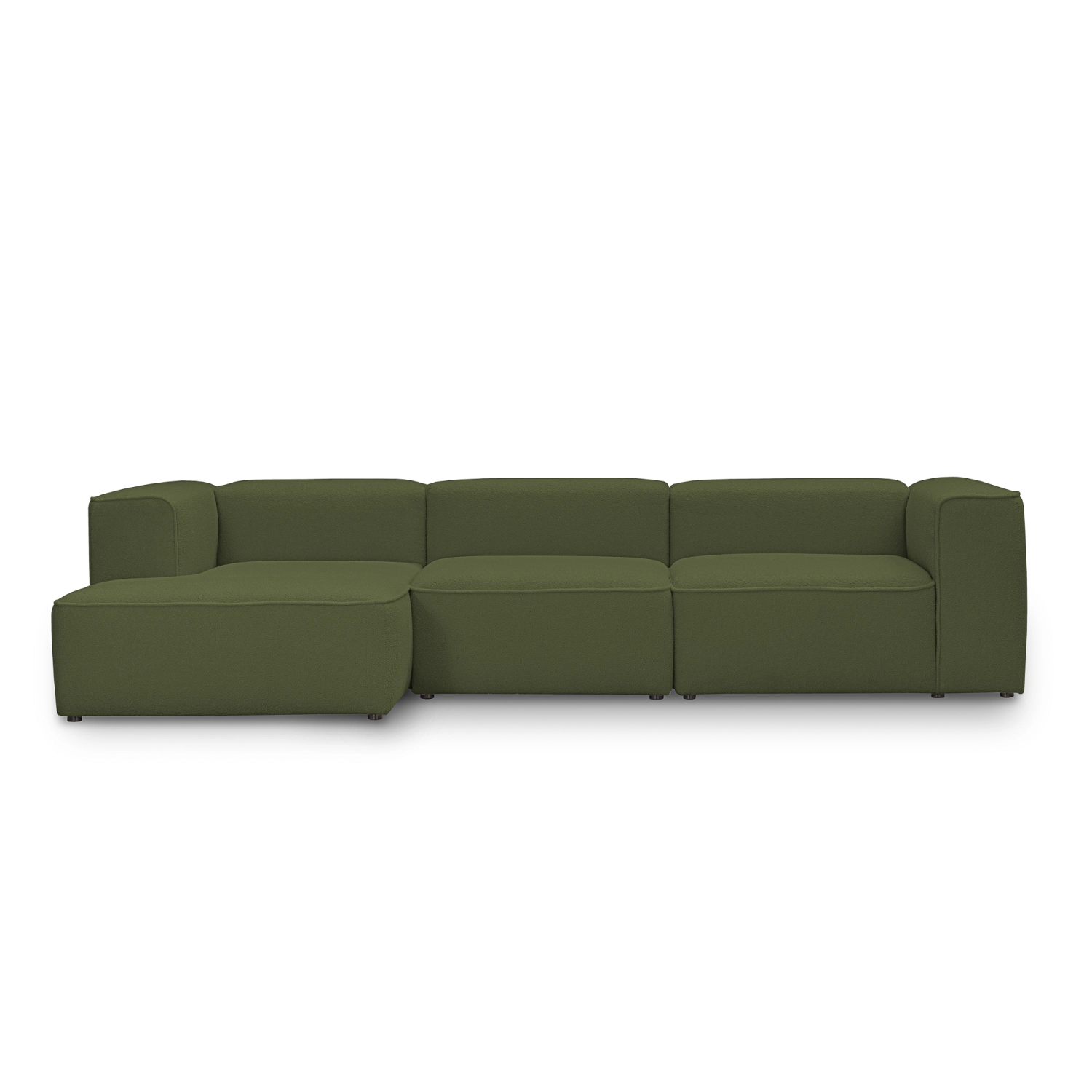 Narożnik modułowy 320x160 cm Luss oliwkowy boucle | MONONI.PL