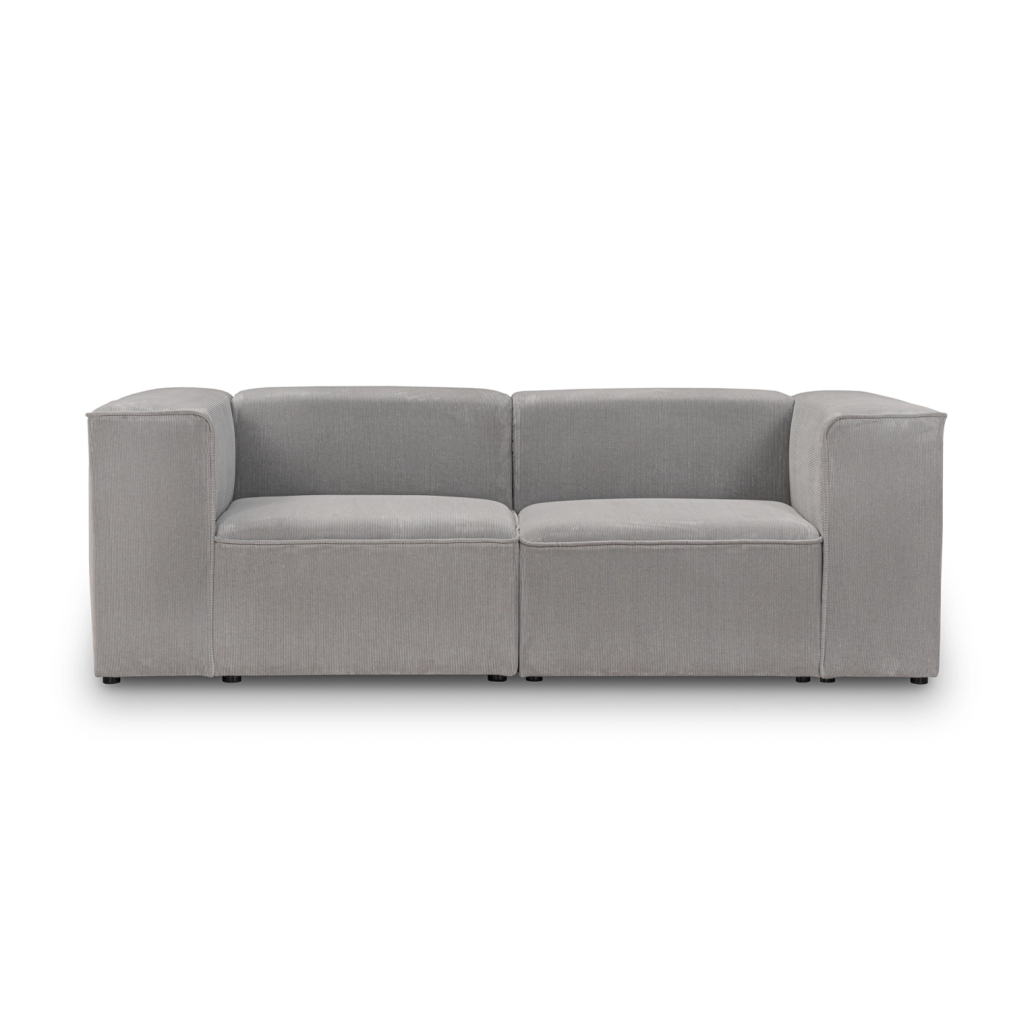 Kleines modulares Sofa 240x100 cm Luss hellgrauer Kord I MONONI.PL