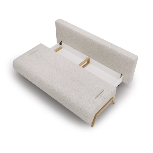 Sofa z funkcją spania Chillo 215x105 śmietankowy beż | MONONI.PL