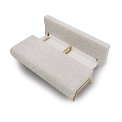 Sofa z funkcją spania Chillo 215x105 śmietankowy beż | MONONI.PL