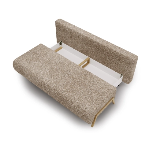 Sofa mit Schlaffunktion Chillo 215x105 cremebeige | MONONI.PL