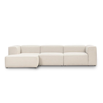 Narożnik śmietankowy beż modułowy 320x160 cm Luss boucle |MONONI.PL