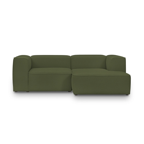 Narożnik modułowy 220x160 cm Luss oliwkowy boucle| MONONI.PL