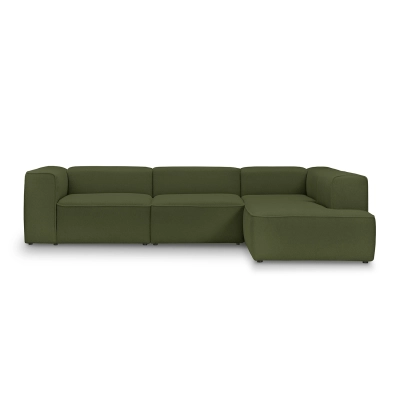 Luss modulares Ecksofa 290x210 cm olive boucle I MONONI.PL