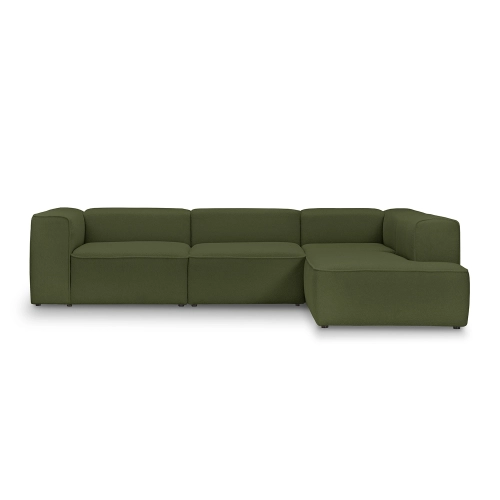 Luss modulares Ecksofa 290x210 cm olive boucle I MONONI.PL