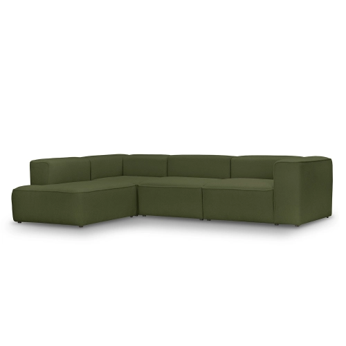 Narożnik modułowy Luss 290x210 cm oliwkowy boucle I MONONI.PL