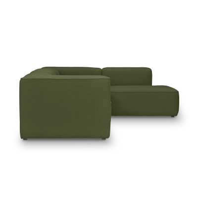 Luss modulares Ecksofa 290x210 cm olive boucle I MONONI.PL