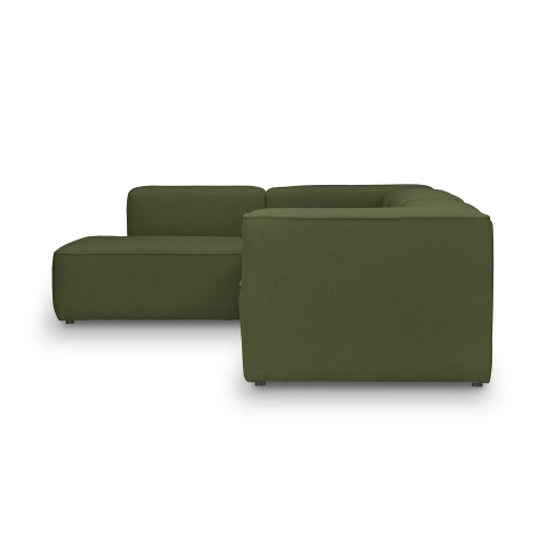 Luss modulares Ecksofa 290x210 cm olive boucle I MONONI.PL