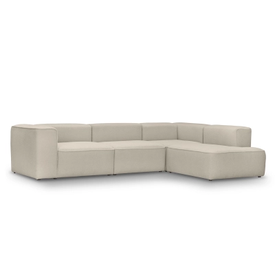 Nowoczesny narożnik modułowy 290x210 cm Luss beżowy boucle I MONONI.PL