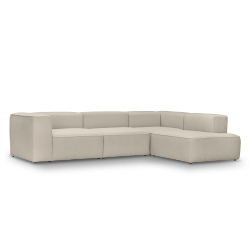 Nowoczesny narożnik modułowy 290x210 cm Luss beżowy boucle I MONONI.PL
