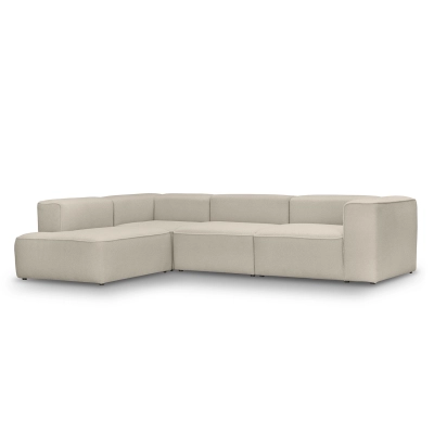 Nowoczesny narożnik modułowy 290x210 cm Luss beżowy boucle I MONONI.PL