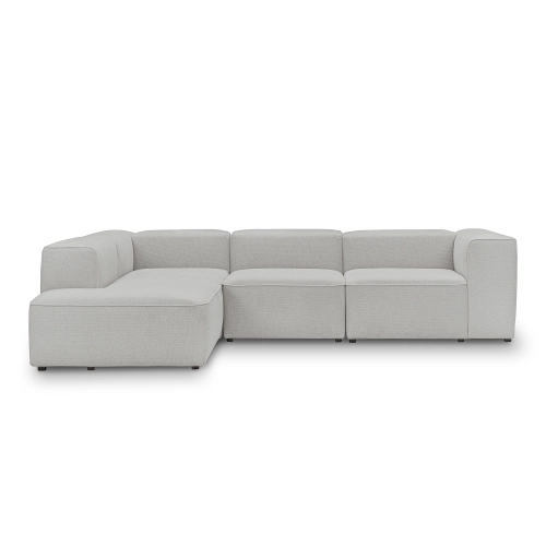 Modernes Ecksofa Luss 290x210 cm hellgrau Chenille I MONONI.PL