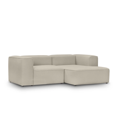 Mały narożnik modułowy 230x160 cm Luss jasnobeżowy boucle I MONONI.PL