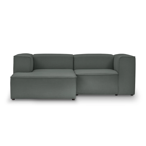 Mały narożnik modułowy 230x160 cm Luss szary plecionka I MONONI.PL