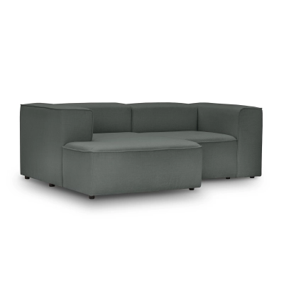 Mały narożnik modułowy 230x160 cm Luss szary plecionka I MONONI.PL