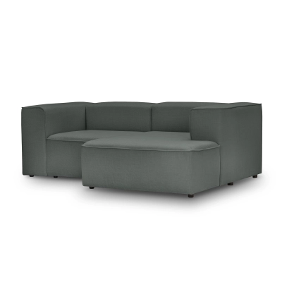 Mały narożnik modułowy 230x160 cm Luss szary plecionka I MONONI.PL