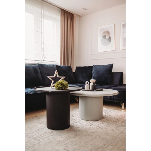 Tuba Waltz Couchtisch fi 80 cm mit Steinplatte I MONONI.PL