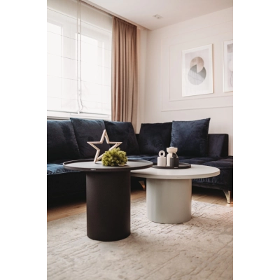 Tuba Waltz Couchtisch fi 80 cm mit Metallplatte