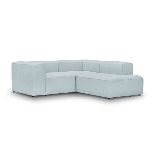 Modulares Ecksofa Luss 220x210 cm hellblau Chenille I MONONI.PL