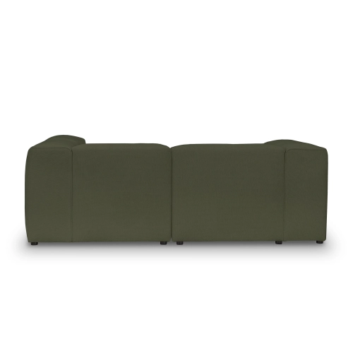 Bequemes kleines Ecksofa 220x210 cm Luss oliv Chenille I MONONI.PL