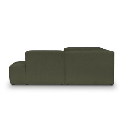 Bequemes kleines Ecksofa 220x210 cm Luss oliv Chenille I MONONI.PL