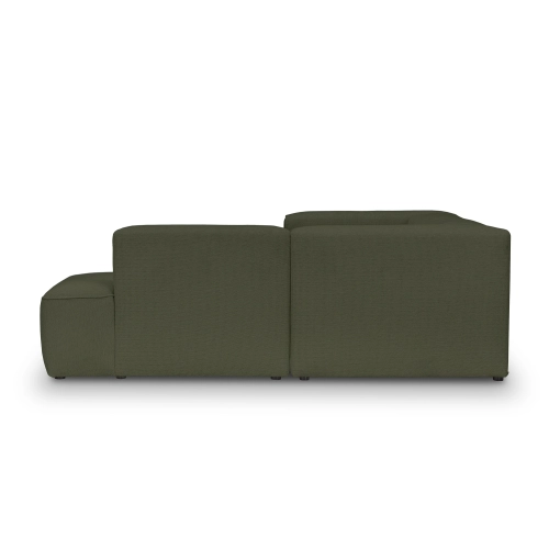 Bequemes kleines Ecksofa 220x210 cm Luss oliv Chenille I MONONI.PL