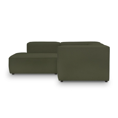 Bequemes kleines Ecksofa 220x210 cm Luss oliv Chenille I MONONI.PL